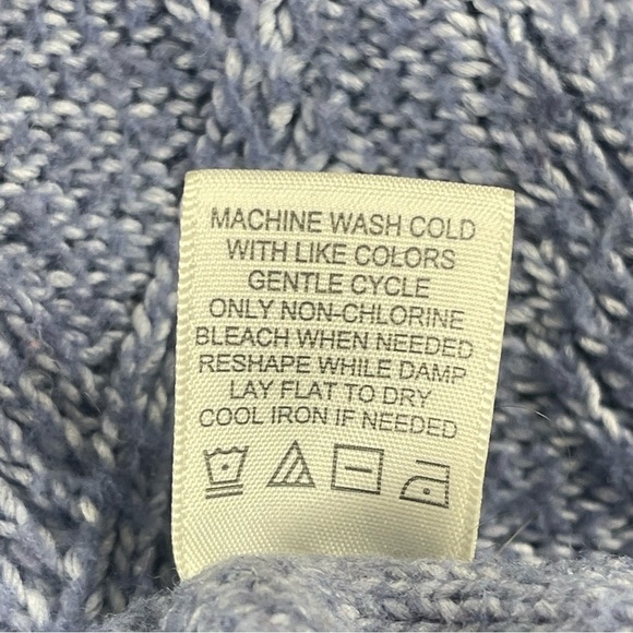 Madison + Hudson 1X Y2K Retro 1/4 Zip Cable Knit Pullover Sweater Mockneck Boxy - Picture 8 of 9